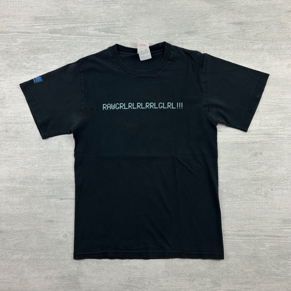 Vintage World Of Warcraft RawGrl Shirt Size Small Black Blizzard Video Game